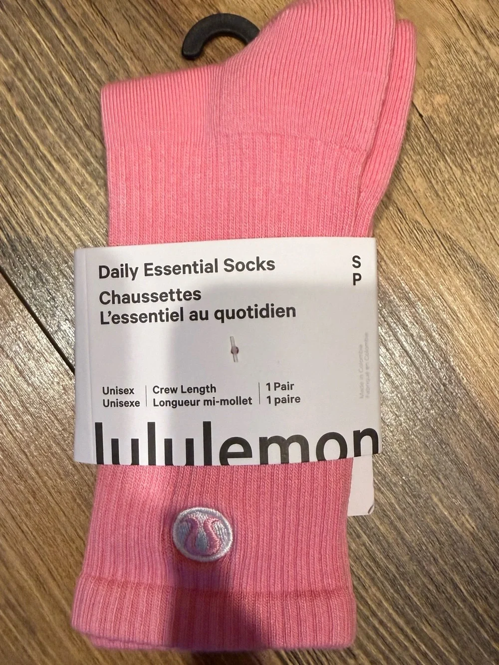 Lululemon Daily Essentials Crew Length Socks Candy Cloud